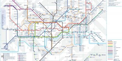 Kaart van de Londense metro