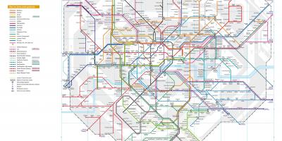 Trein kaart van Londen