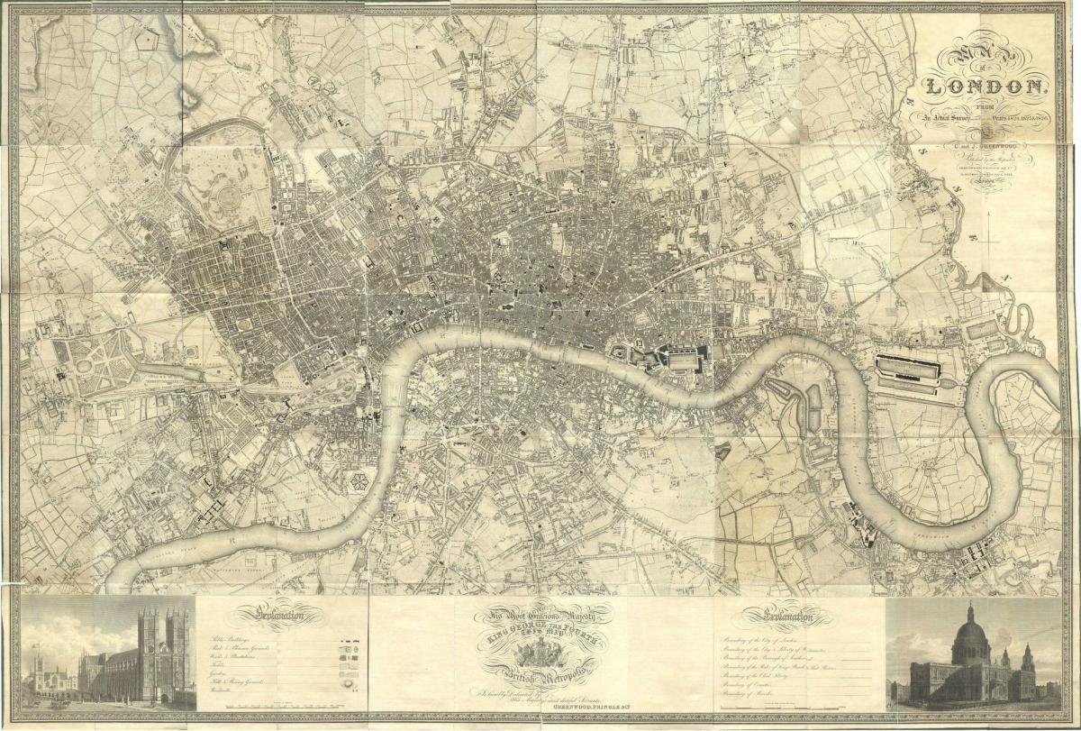 kaart van het victoriaanse Londen