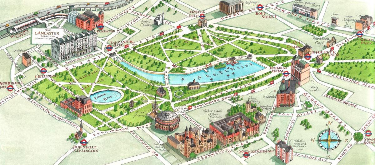 kaart van holland park Londen