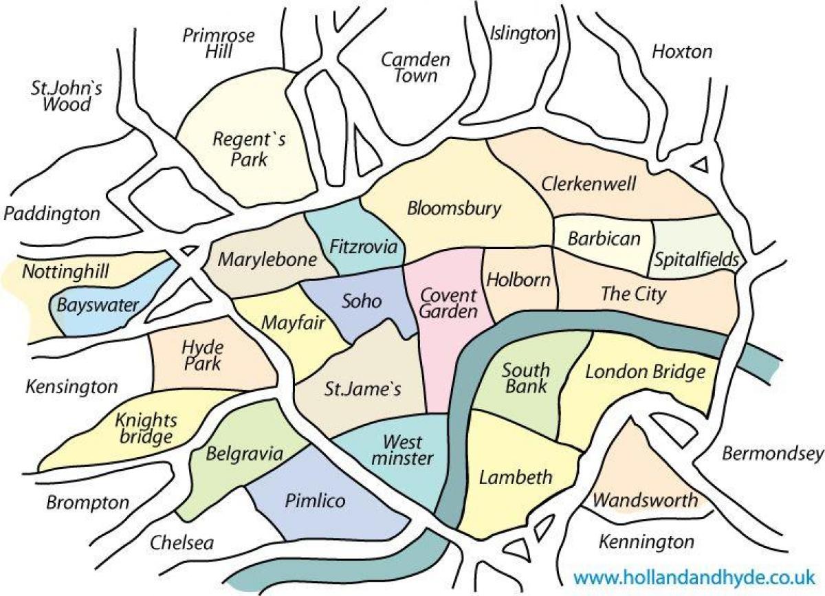 wijk de kaart van Londen