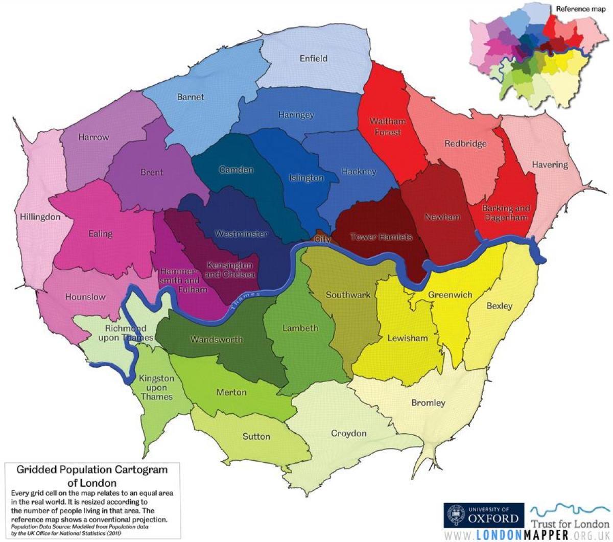 kaart van de omgeving van Londen