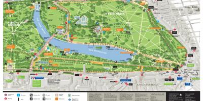 Kaart van hyde park Londen
