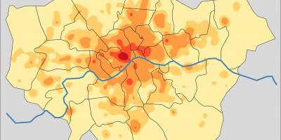 Kaart van Londen misdaad