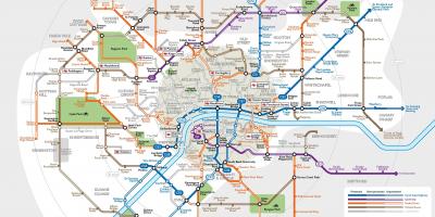 Kaart van Londen fiets
