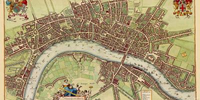 Kaart van vintage Londen